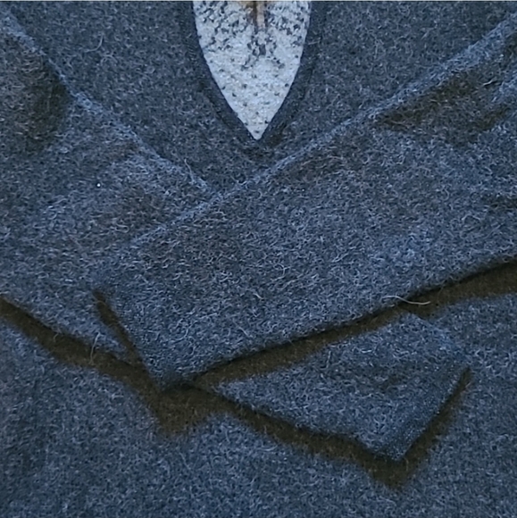 RIGOR Thick Knit 100% Baby Alpaca Unique Cozy V-Neck Longsleeved Sweater, Size S - Picture 6 of 9